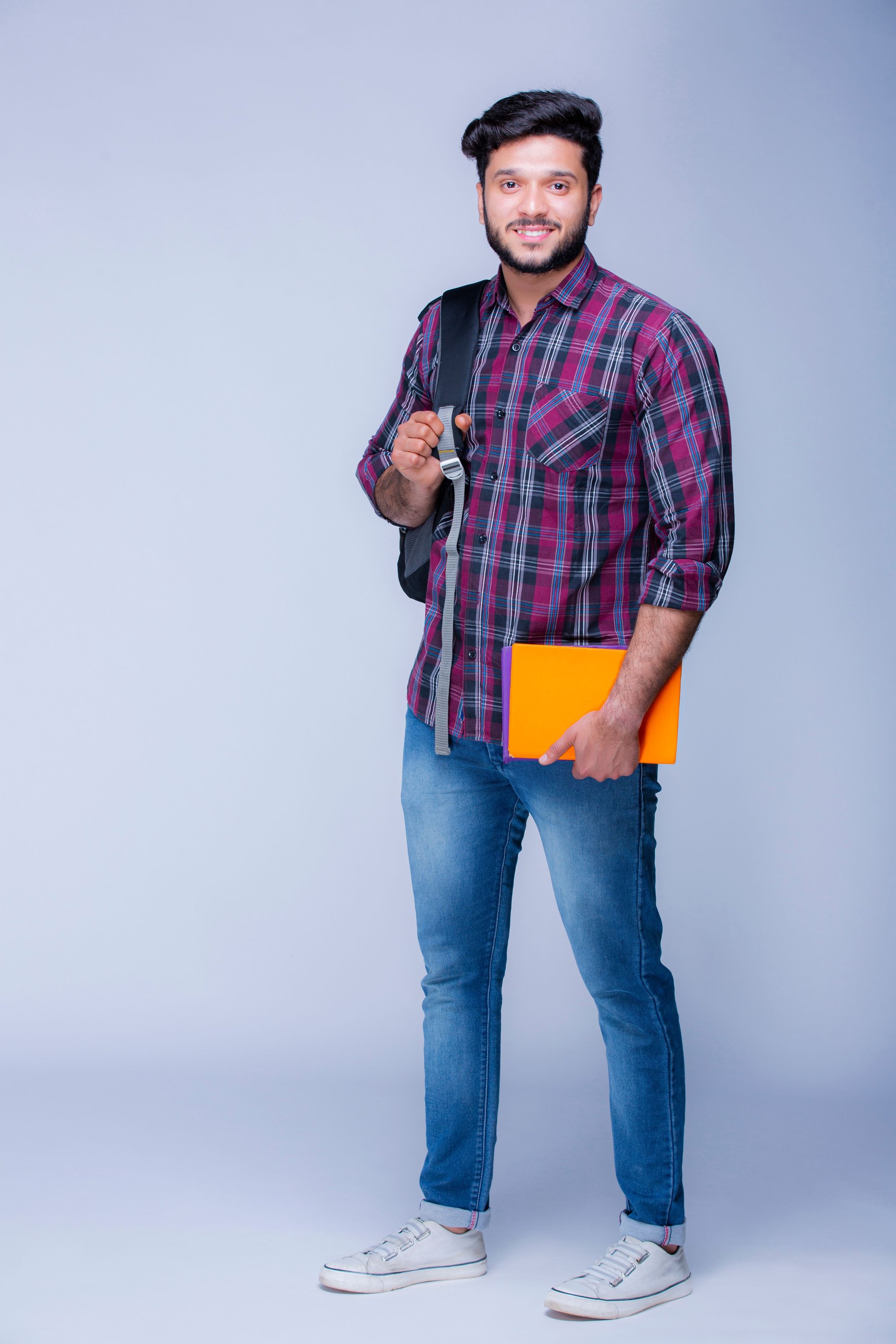 Adult Student at white background - stock images